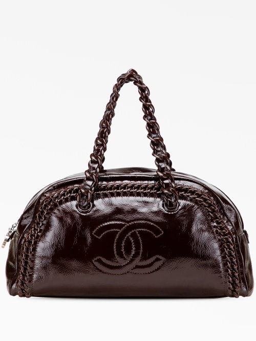 CHANEL - Cerisier2001 Лакированная сумка-боулер люкс линии CHANEL Pre-Owned — купить в