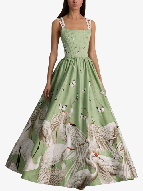 Guinevere butterfly-print maxi dress alice + olivia      Dropp Market.        300 ,    Leam, Farfetch, Tessabit, MyTheresa  .
