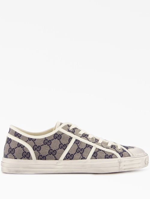 Низкие кеды с принтом GG Gucci — купить в интернет-магазине «Dropp