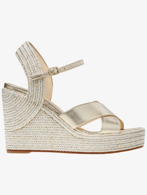 Сандалии Dellena 100 Champagne Nappa Leather Wedge