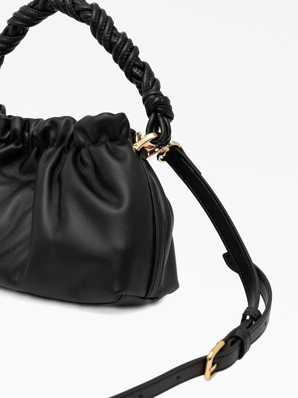 Черная сумка-тоут с закрученными ручками Love Moschino — купить в