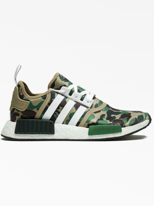 Кроссовки x bape nmd_r1 "green camo"