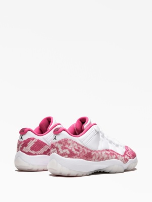 pink jordan 11 low snakeskin