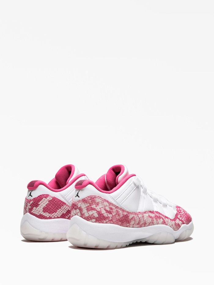 pink low top snakeskin 11s