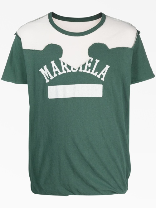 Logo-print distressed t-shirt