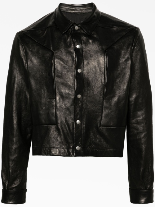 ジャケット・アウター RICK OWENS Alice Strobe shirt Рубашка-куртка из кожи Alice Strobe Rick Owens — купить в интернет