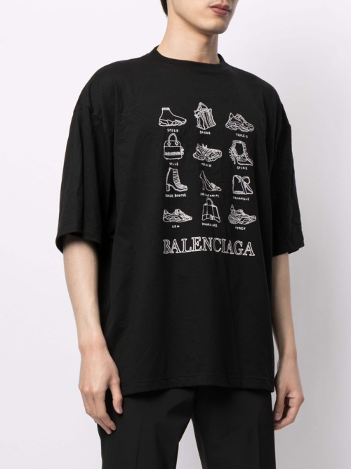 Футболка оверсайз с принтом Balenciaga — купить в интернет