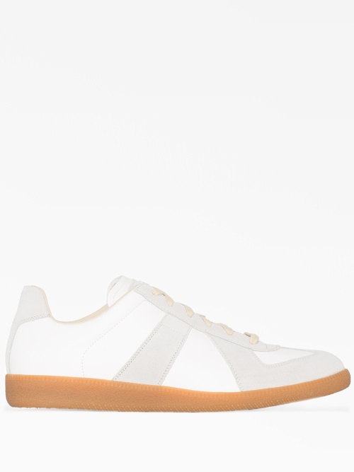 Panelled lace-up sneakers