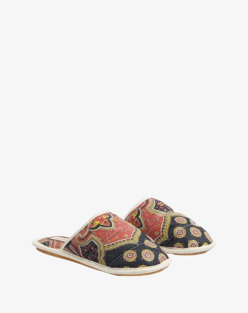 Voyage Imaginaire denim slide sandals