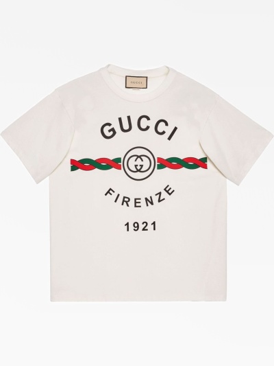 Футболка из хлопка Gucci Firenze 1921 Gucci — купить в интернет