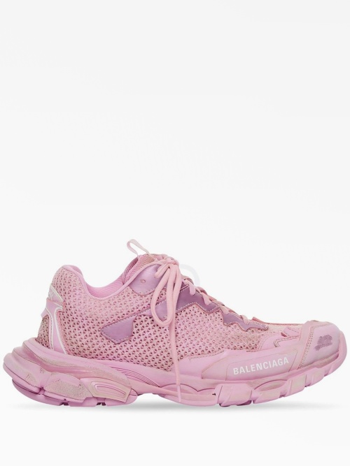 Track lace-up logo-print sneakers
