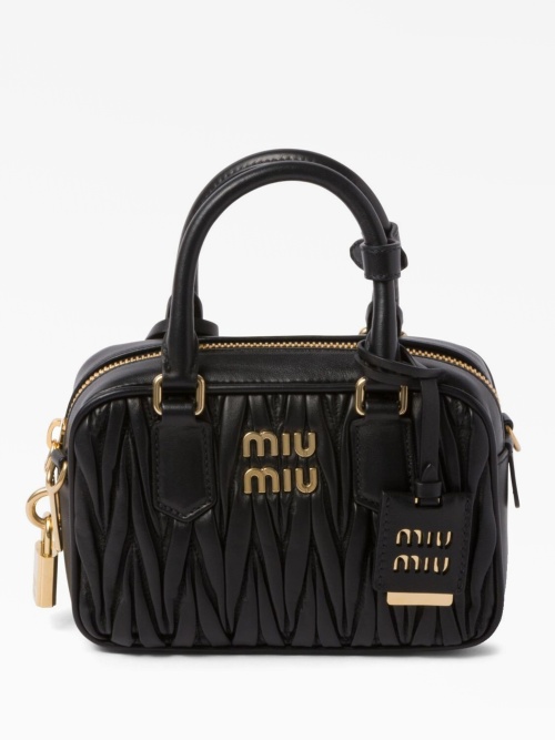 Miu miu matelassé leather crossbody bag sale