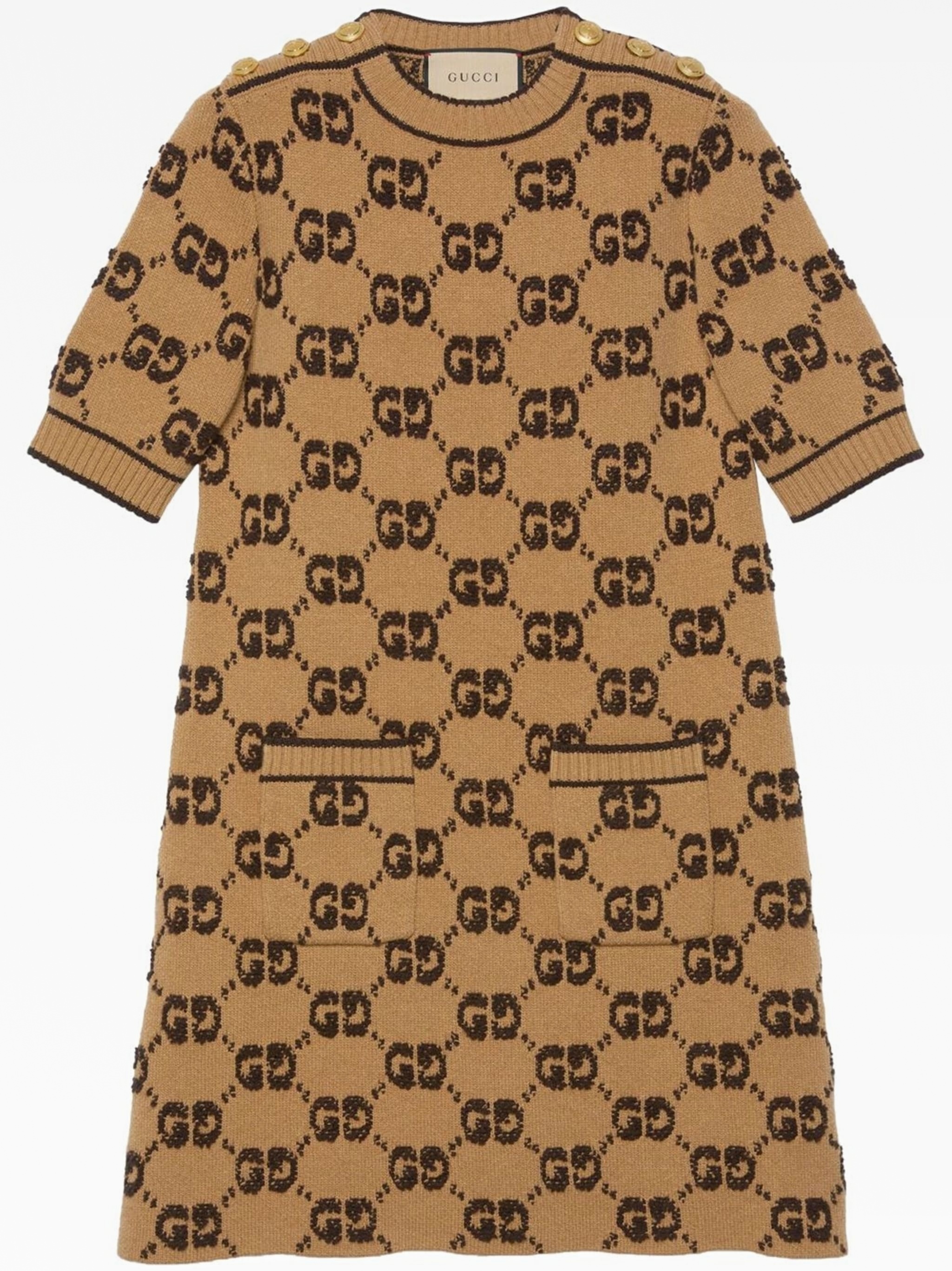 Gg bouclé jacquard knitted dress Gucci — купить на платформе Dropp
