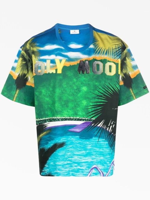 Graphic-print short-sleeved T-shirt