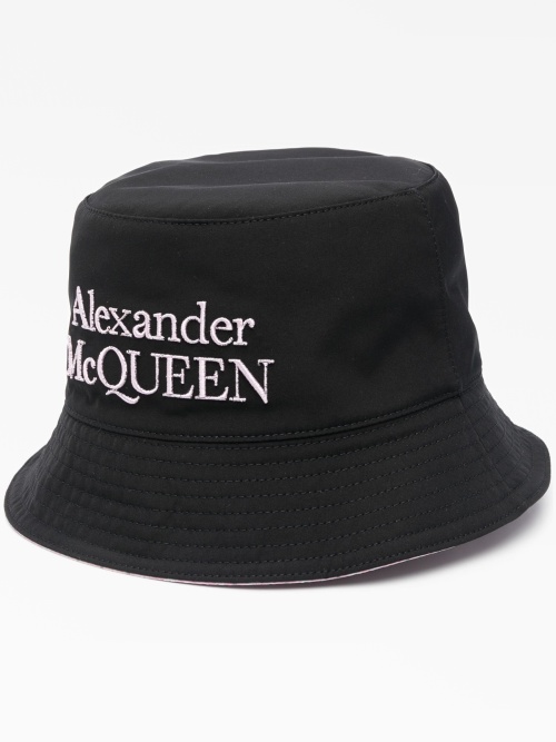 Embroidered-logo bucket hat