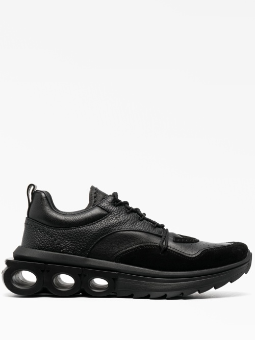 Running leather sneakers