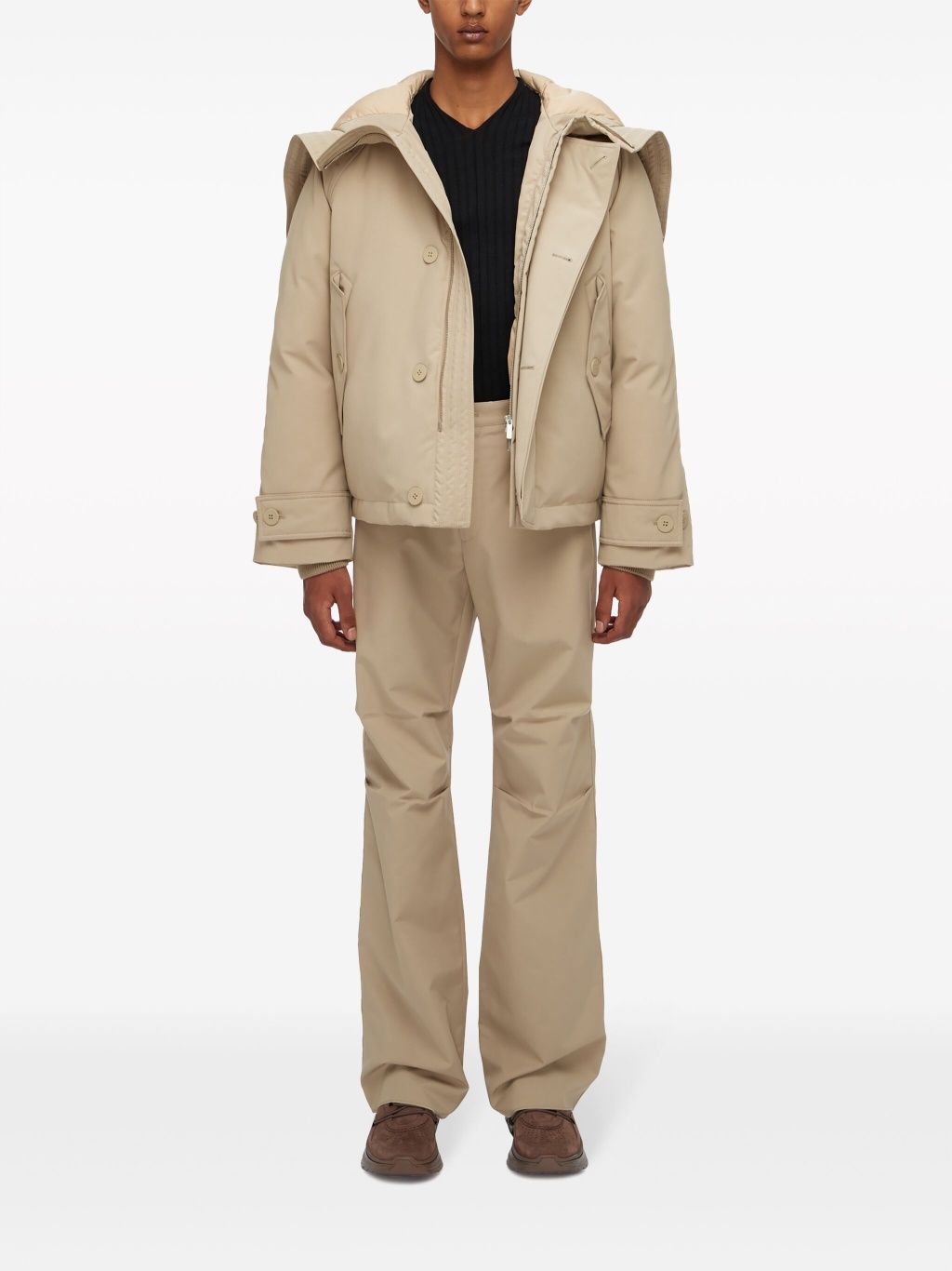 Классическая стеганая куртка с капюшоном