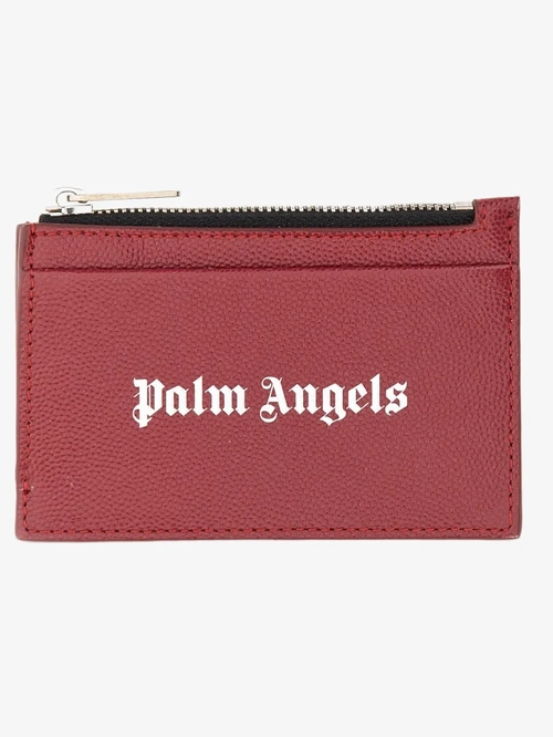 Leather card holder with logo