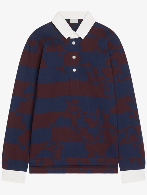 DRIES VAN NOTEN “STRIPE SWEATER POLO” Striped polo shirt - Spring-Summer Men | Dries Van Noten