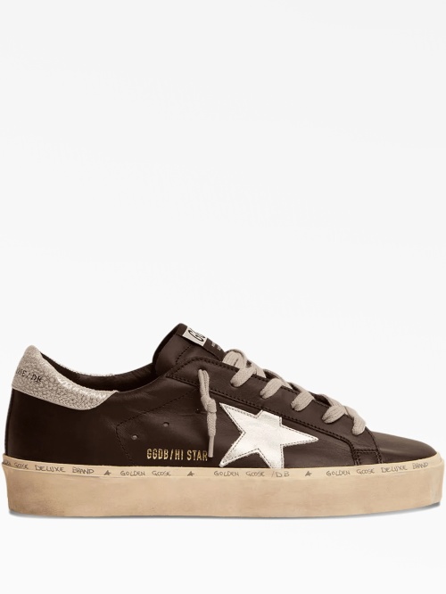 Кожаные кеды Hi Star коричневого цвета Golden Goose — купить в