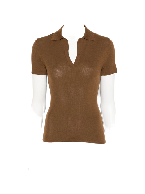 Albero V-neck Ribbed Knit Top