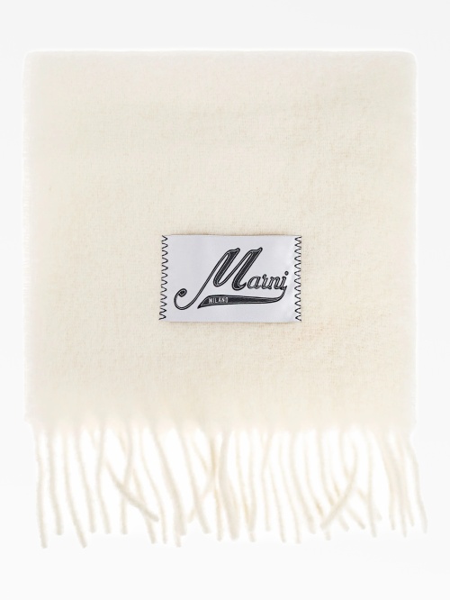 Белый шарф с логотипом Marni
