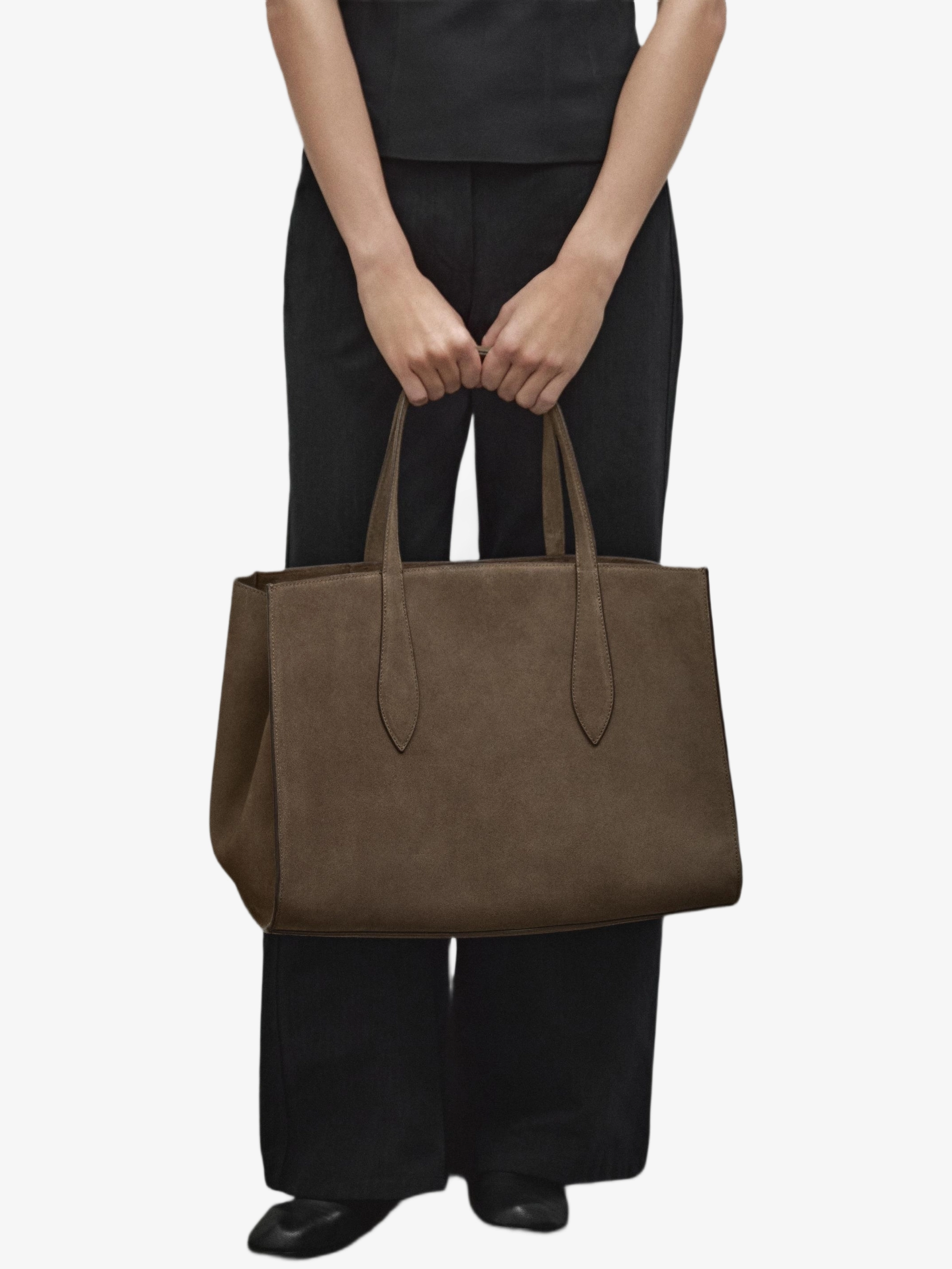 Сумка-тоут Split Leather Maxi MD Icon Massimo Dutti — купить в