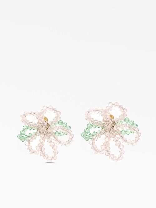 floral bead earrings