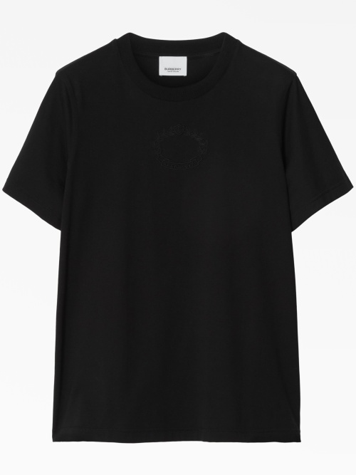 Tonal embroidered-logo T-shirt