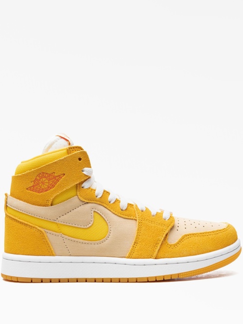 Кроссовки air jordan 1 zoom air cmft 2 "yellow ochre/tour yellow-pale vanilla-safety"