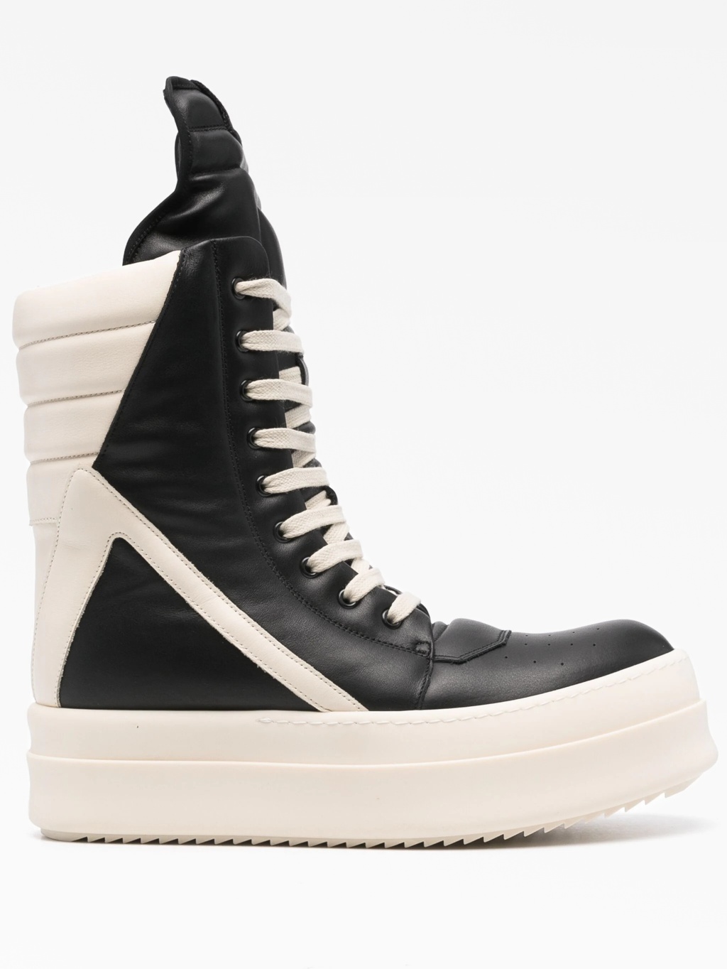 靴 Rickowens Megalaced Geobasket Mega geobasket leather sneakers Rick Owens — купить на платформе