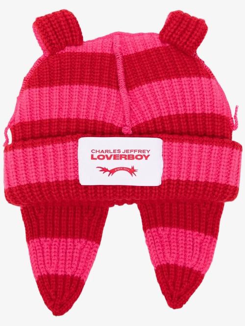 Chunky rabbit striped beanie hat Charles Jeffrey Loverboy — купить
