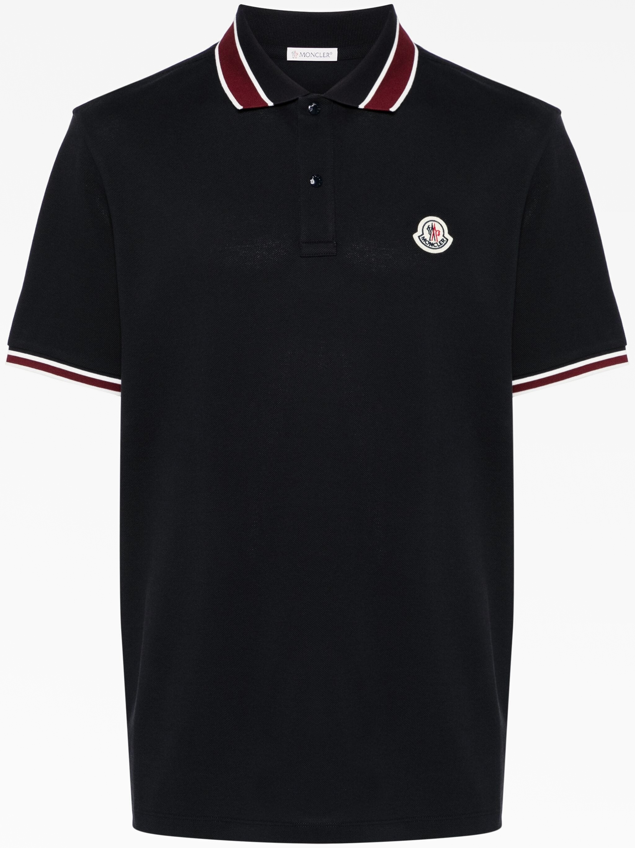 Поло с нашивкой логотипа Moncler — купить в интернет-магазине