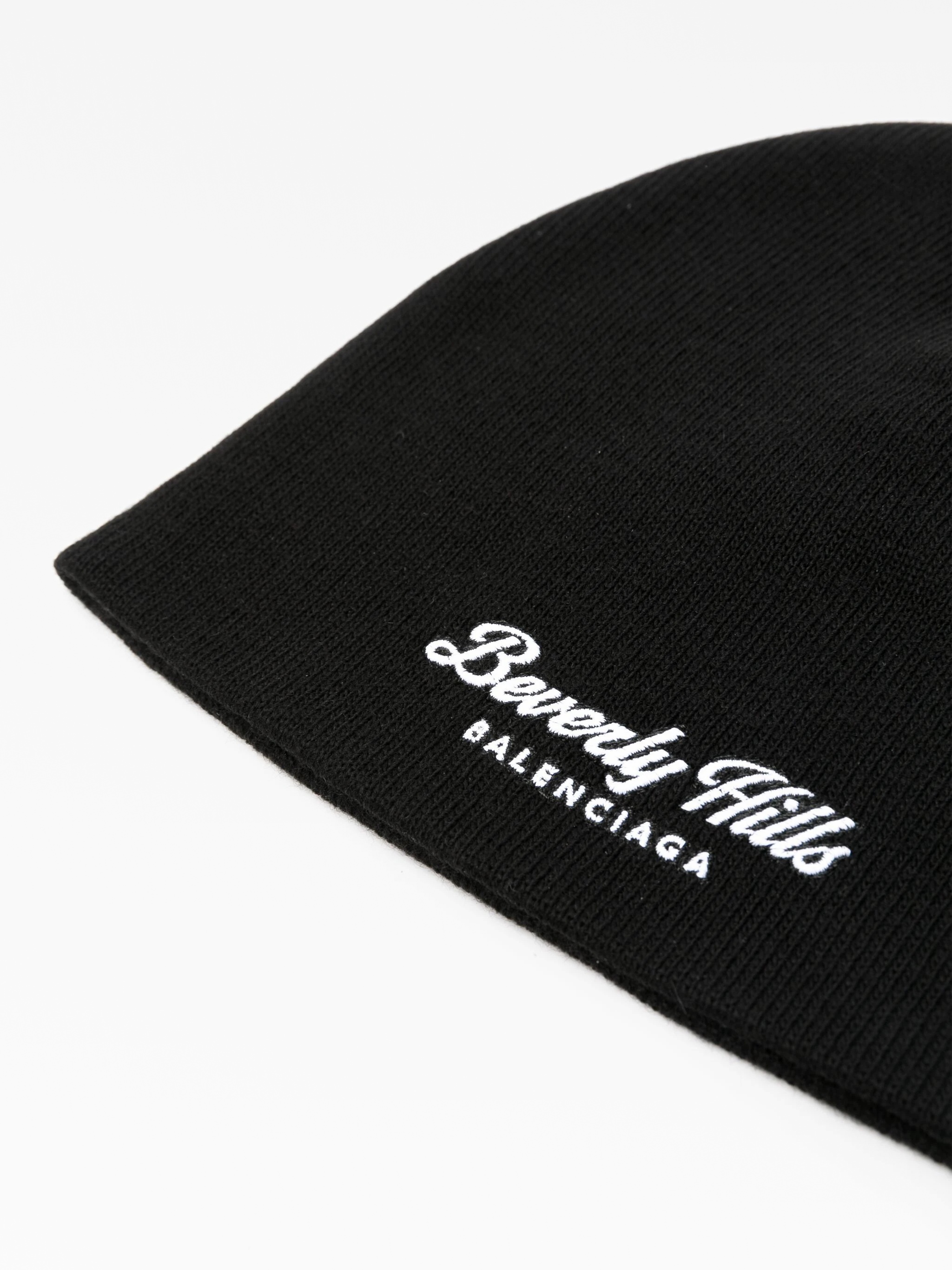 Рубчатая шапка-бини из Беверли-Хиллз Balenciaga — купить в