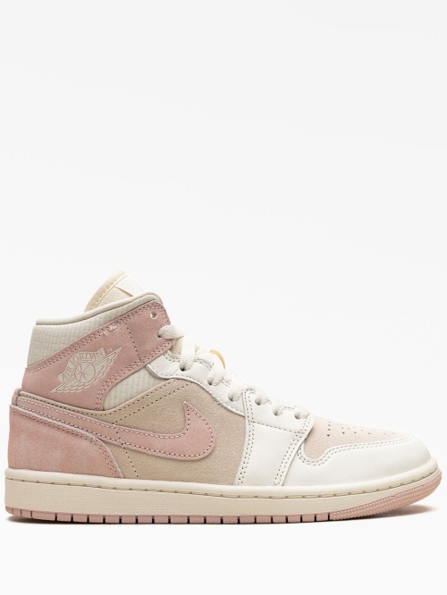 Кроссовки air jordan 1 mid se "coconut milk/legend pink"