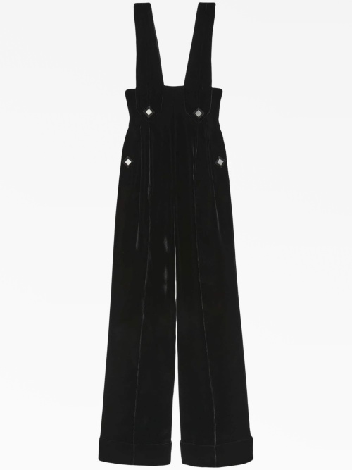 Sleeveless velvet jumpsuit online