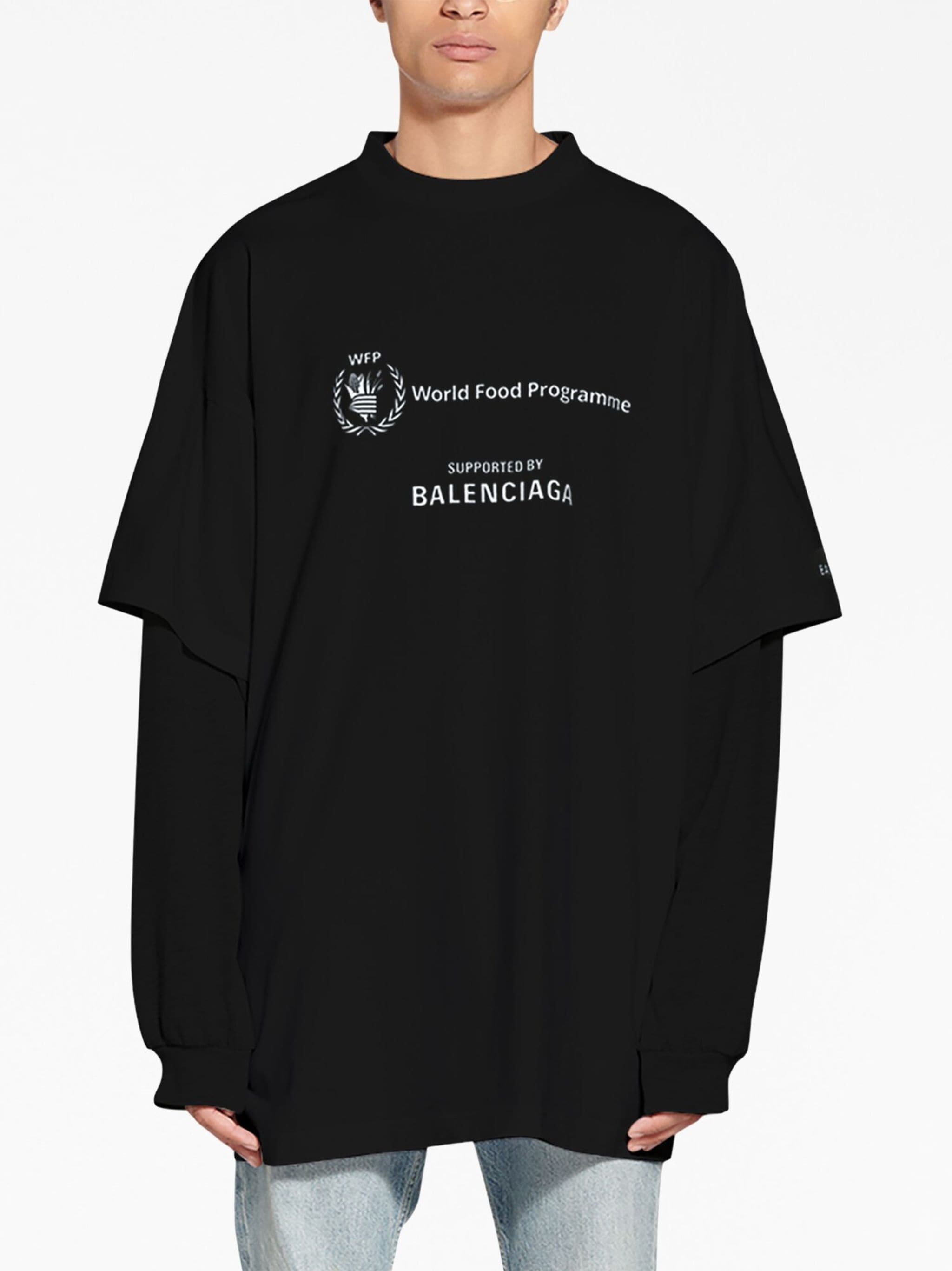 BALENCIAGA WFP long sleeve 長袖カットソー ロンＴ Футболка с двойными рукавами WFP Balenciaga — купить в интернет