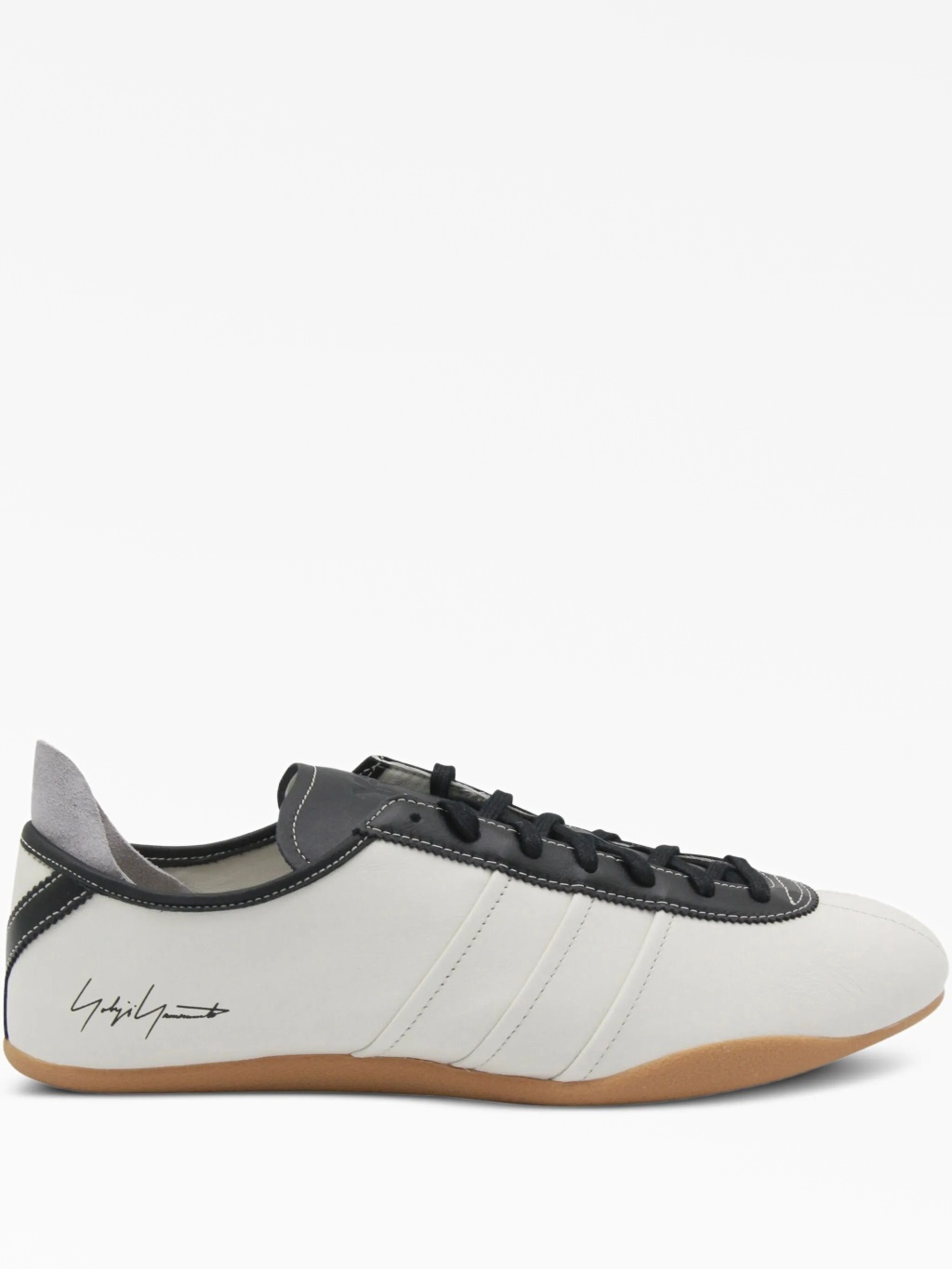 Y-3 кожаные низкие кеды с вставками