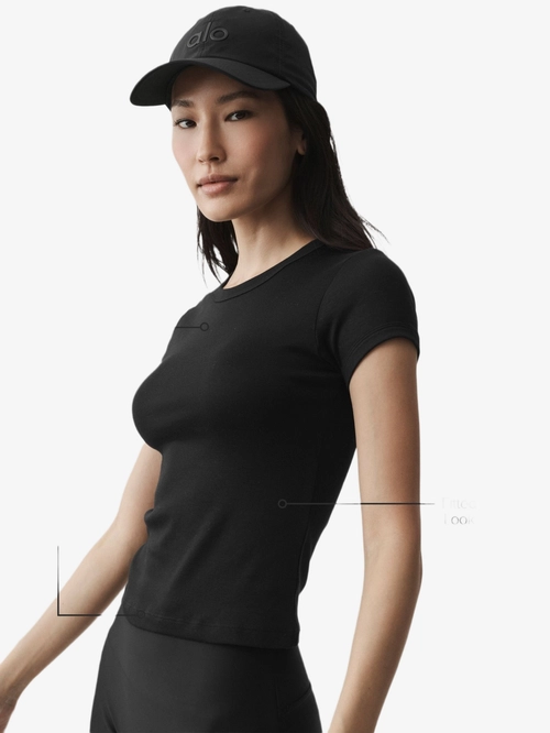 Alosoft crop finesse short sleeve Alo Yoga — купить в интернет