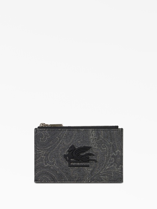 Paisley coin-pocket wallet
