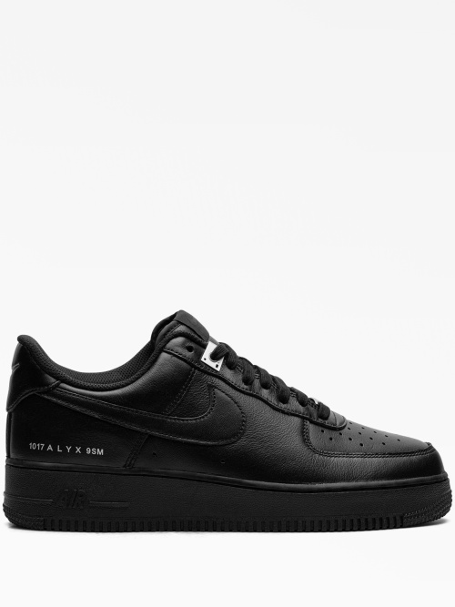 Air force 1 low black leather best sale