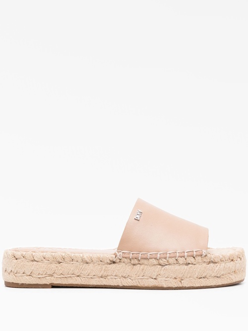 Logo-lettering slip-on espadrilles