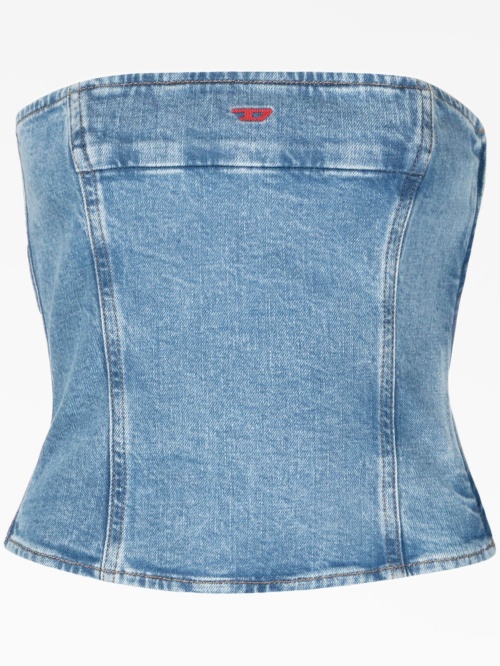 De-ville strapless denim crop top Diesel — купить на платформе