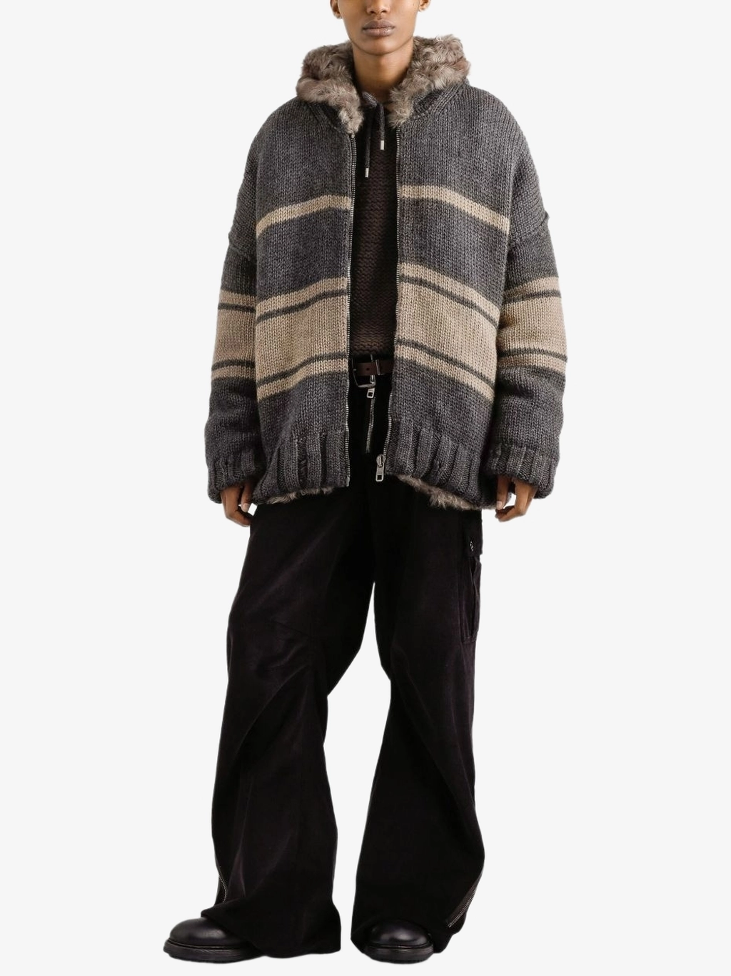 Вельветовые брюки с деталями на молнии