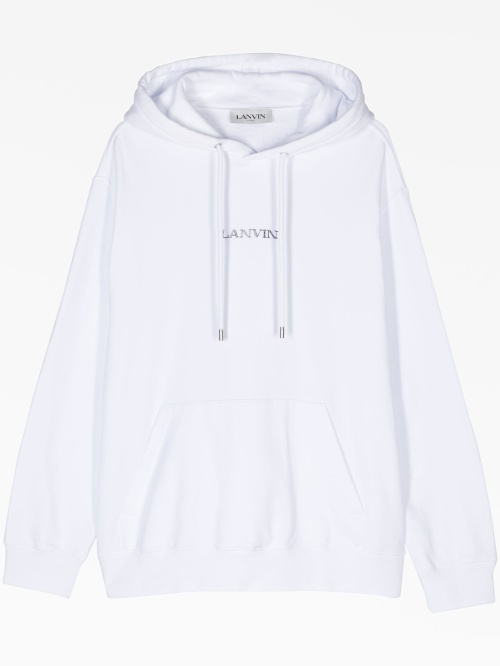 Logo-embroidered cotton hoodie
