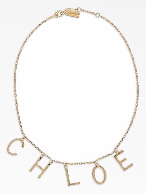 Chloé լոգո տառերով կախազարդ վզնոց