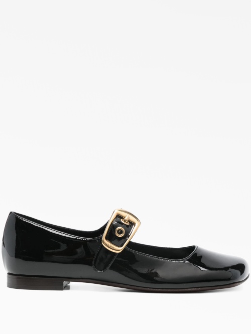 Buckled ballet flats