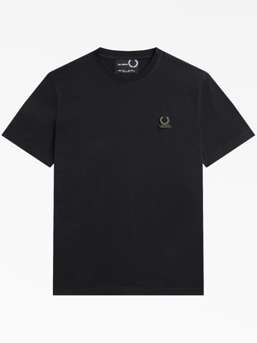 Хлопковая футболка с логотипом Raf Simons X Fred Perry — купить в