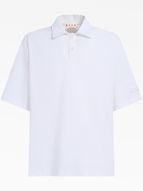 Logo-patch cotton polo shirt