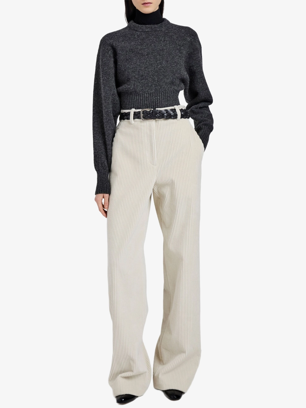 Прямые брюки из вельвета